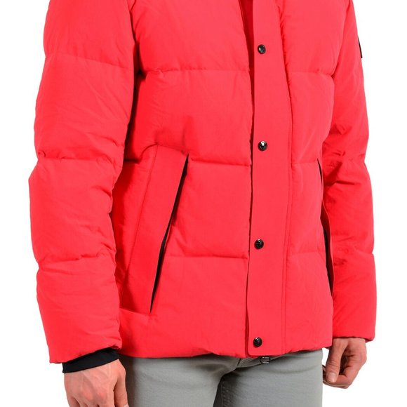 Hugo Boss Men's "Deil" Red Down Parka Jacket - Picture 2 of 8